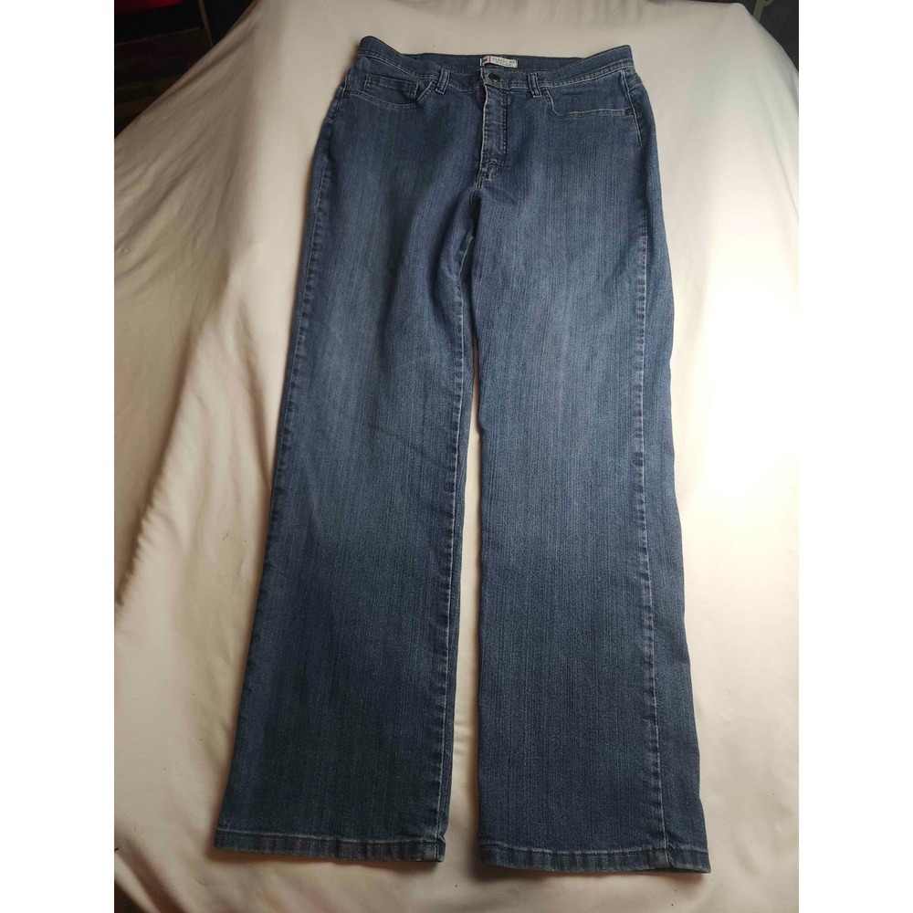 Lee Classic Fit At The Waist‎ Jeans Womens 14 Blue Denim Medium Wash Straight